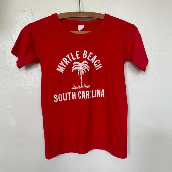 Vintage Baby Doll Red Myrtle Beach South Carolina Tshirt - Picture 2 of 5